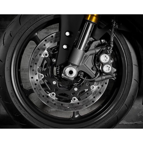 320mm diameter YZF-R1 type front brakes